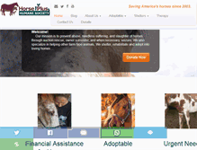 Tablet Screenshot of horseplushumanesociety.org